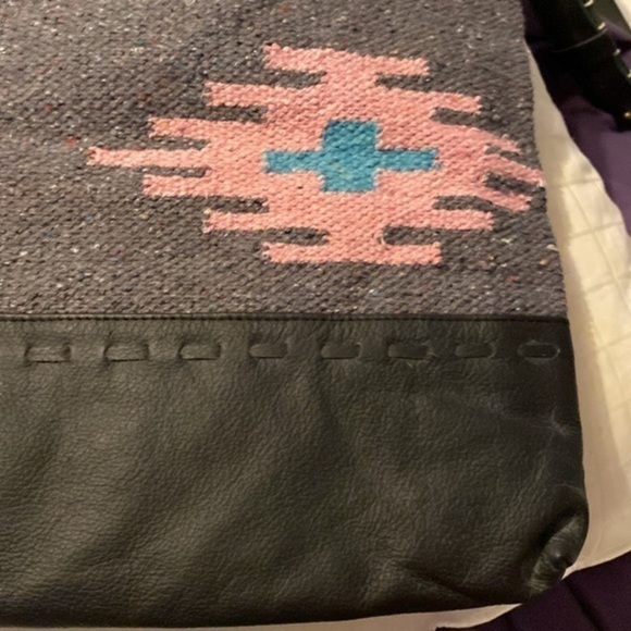 Raj Cotton/Leather Crossbody Handbag - Picture 4 of 10